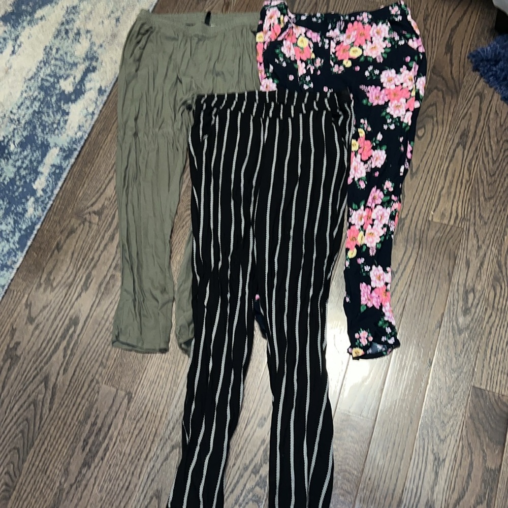 3 Pair H&M Elastic Waist Drawstring Pants Size 14 - image 1